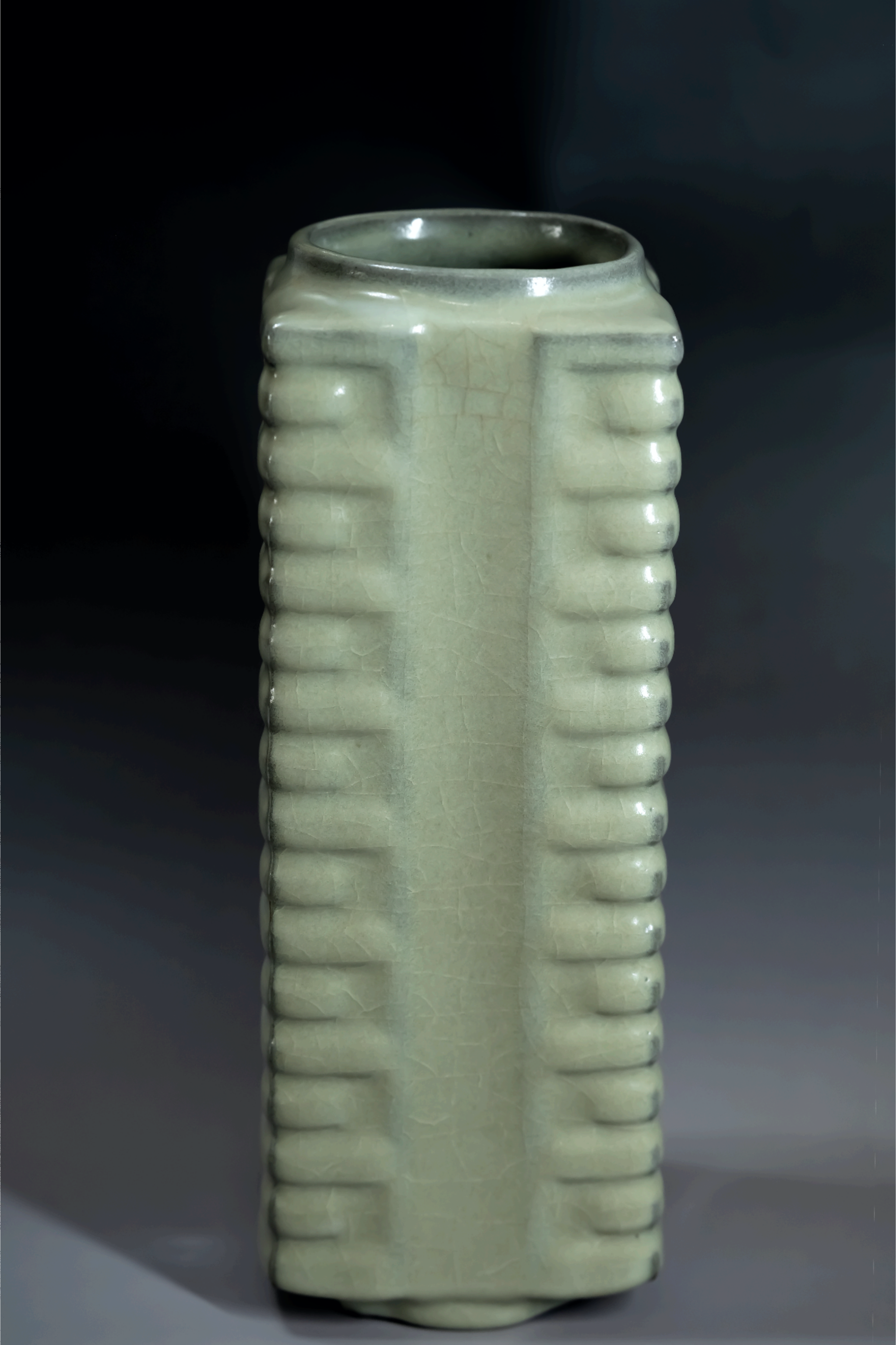 Kaifeng Guan Porcelain - Cong - shaped Vase (from Henan)